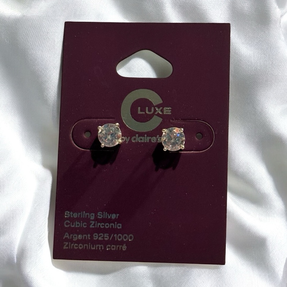 Sterling silver cubic zirconia earrings #20